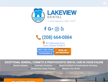Tablet Screenshot of lakeviewdentalclinic.com